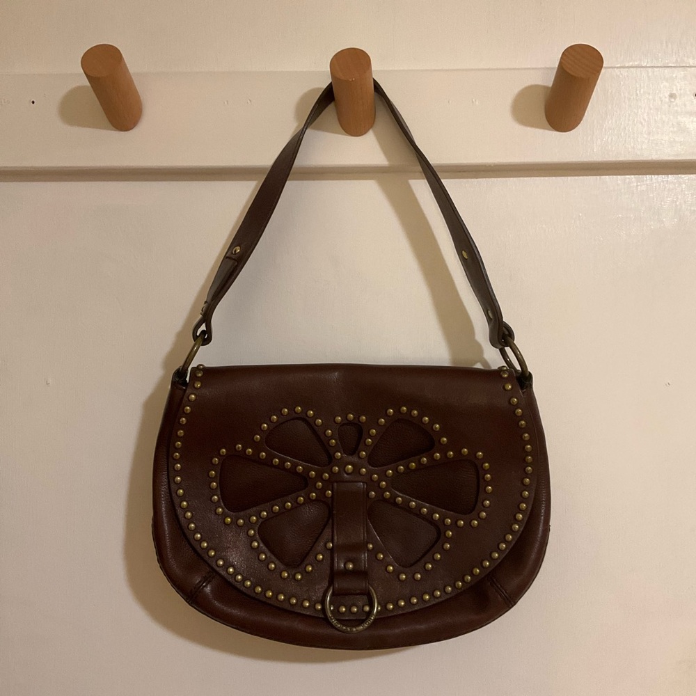 Michael Kors Brown Leather Shoulder Bag “Desert Rose”